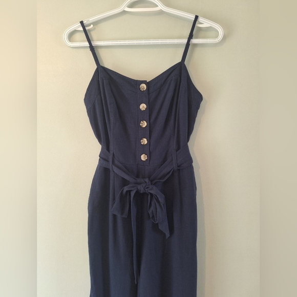 Rails Harper Jumpsuit Linen Blend Navy - XS - Picture 5 of 14